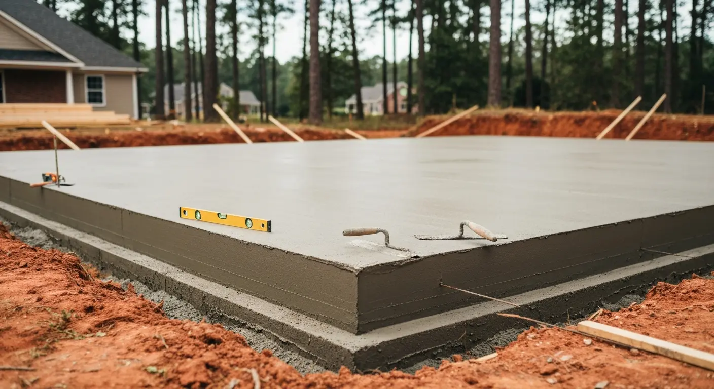 Concrete foundation pour