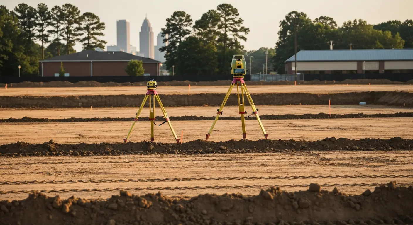 Rough grading site preparation