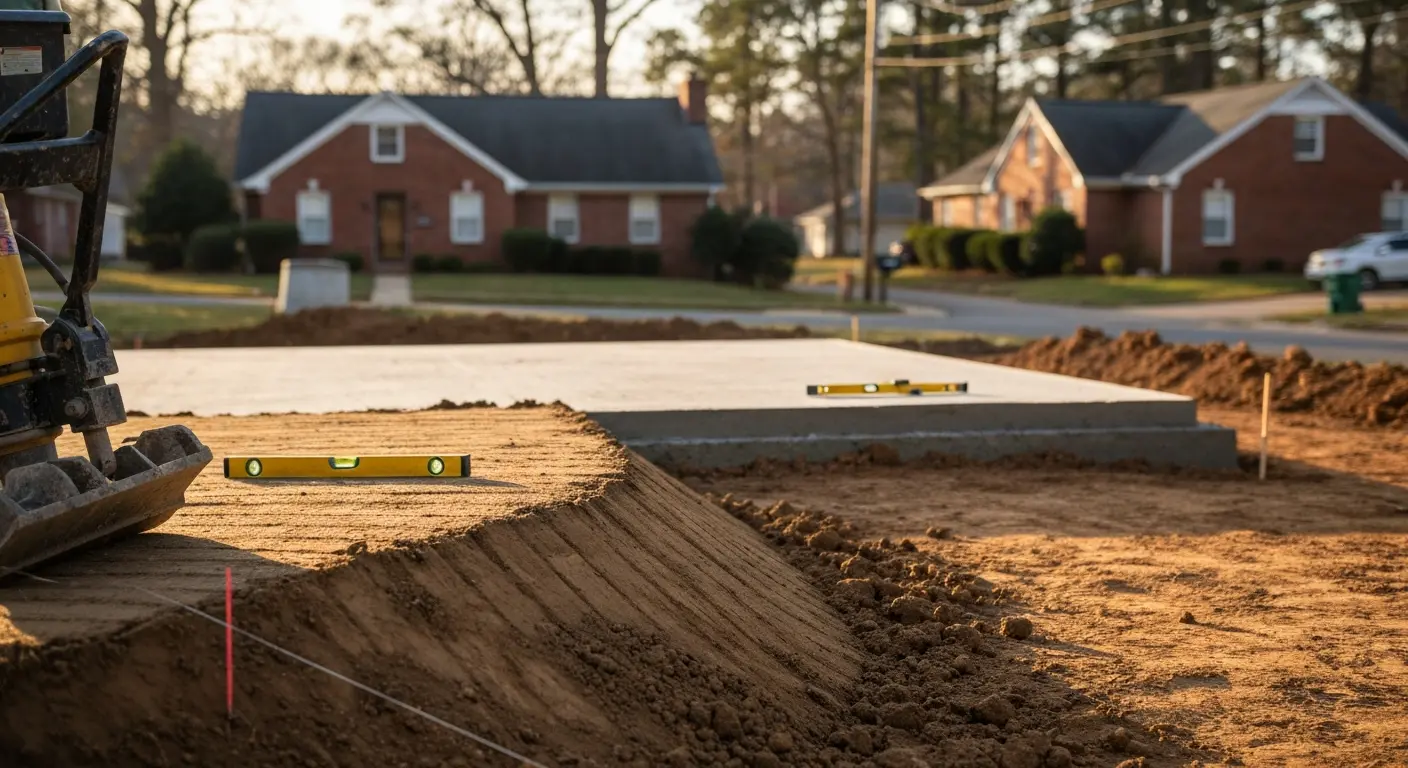 Concrete foundation work