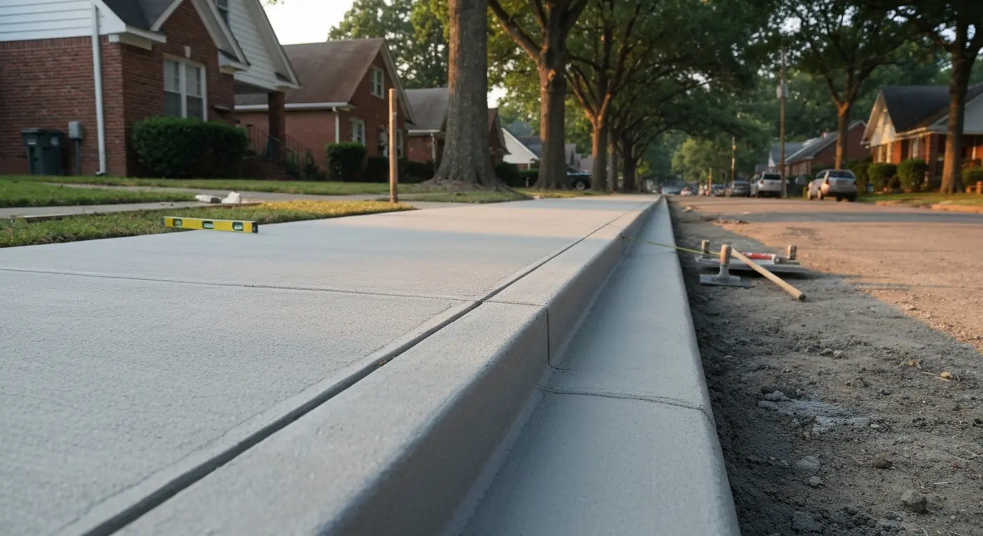 Sidewalk and curb project