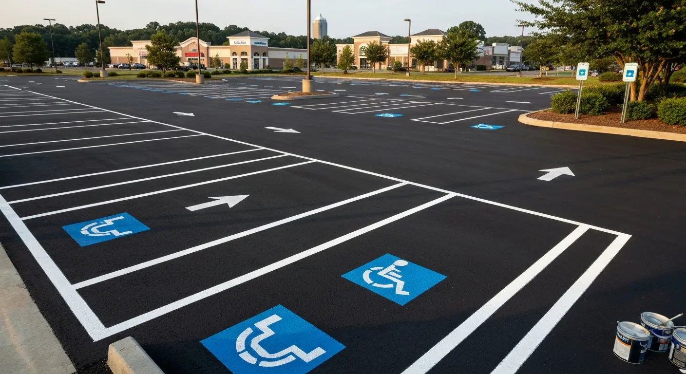 Commercial parking lot