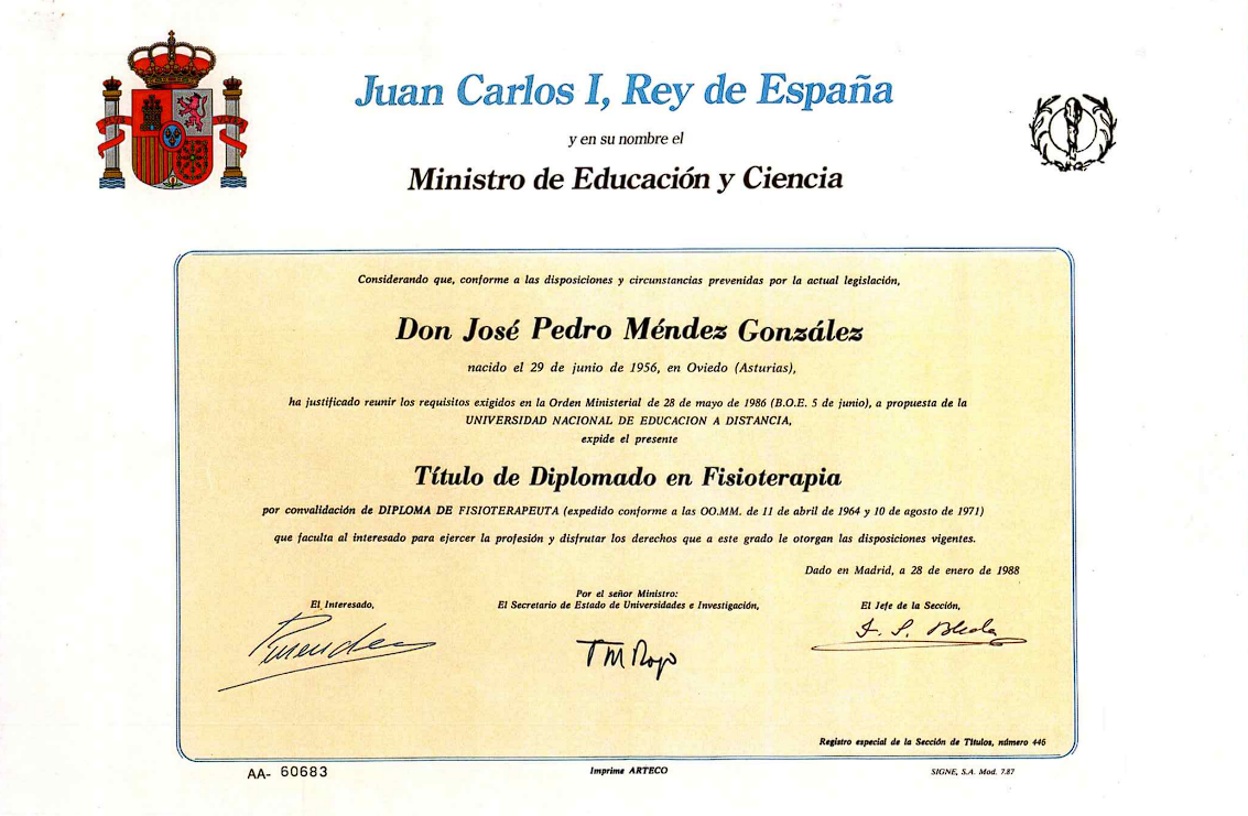 Diplomado en Fisioterapia