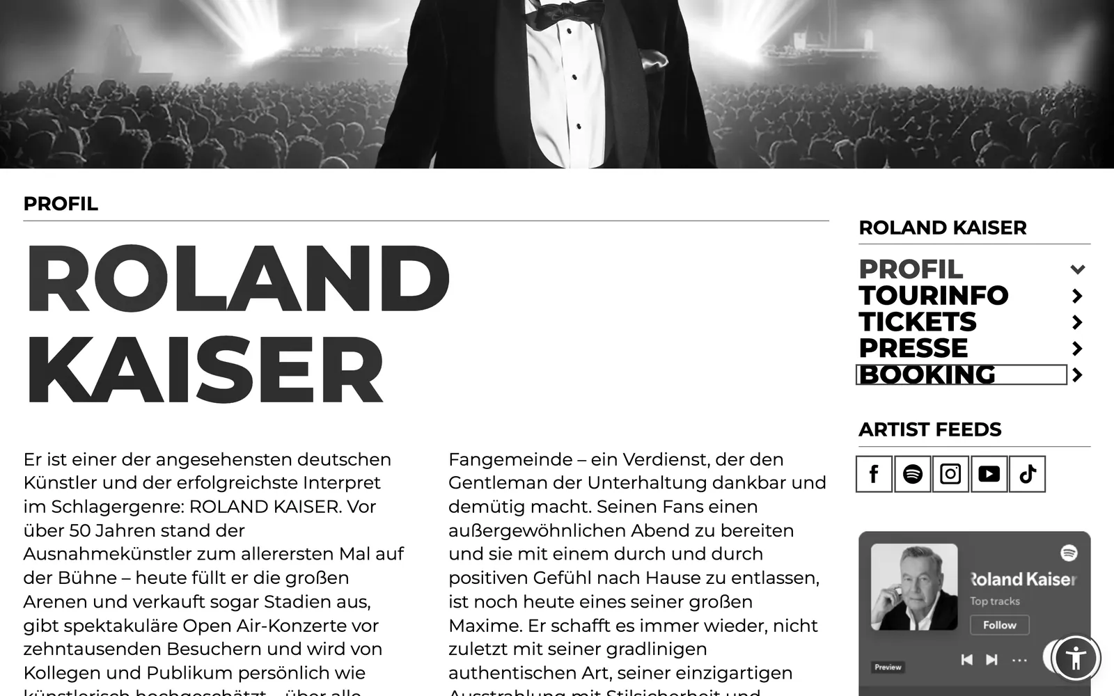 semmel.de, Künstlerseite in der Monochrom-Ansicht