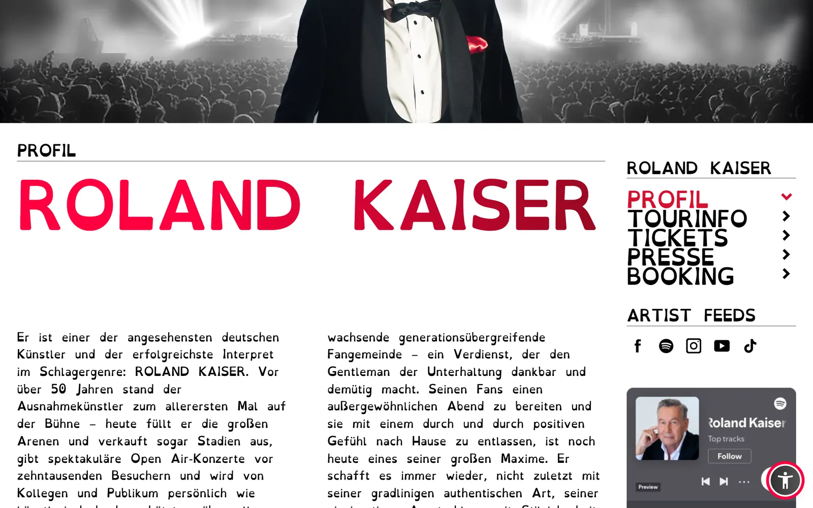 semmel.de, Künstlerseite mit Dyslexie-Schrift