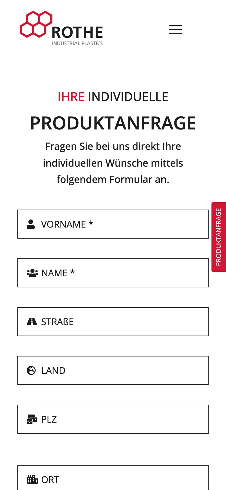 Produktanfrage