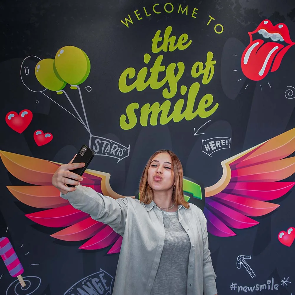 Selfie-Wand Welcome