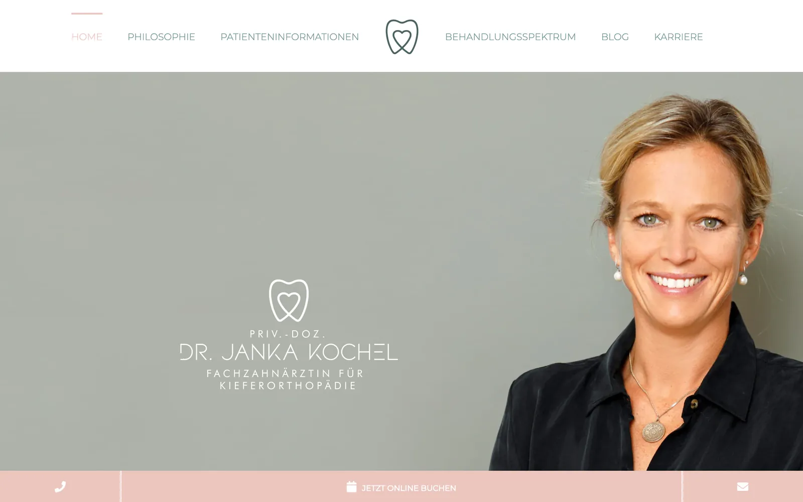 kfo-kochel.de, Startseite der Kieferorthopädie-Praxis