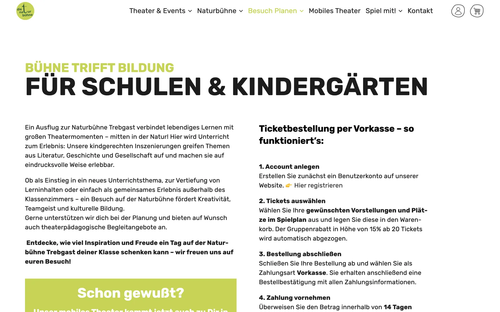 Für Schulen und Kindergärten