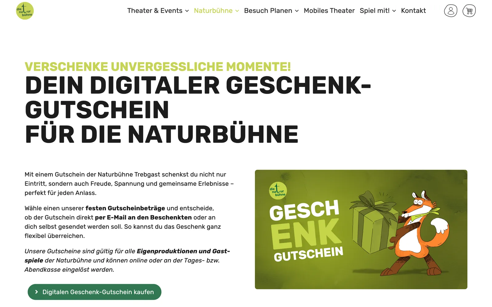 Digitaler Geschenkgutschein