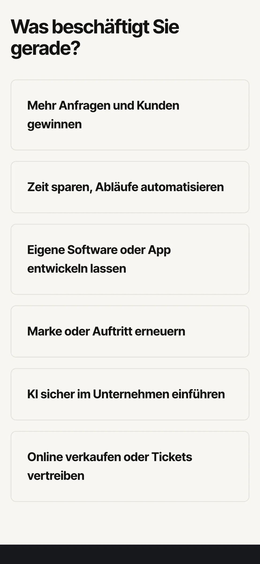 Lösungsfinder auf dem Telefon, Schritt 1