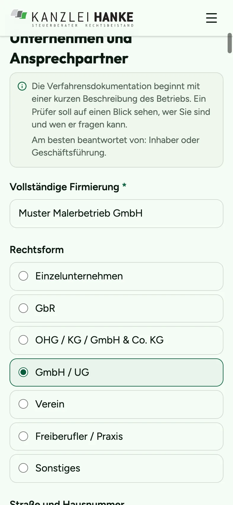Verfahrensdokumentation