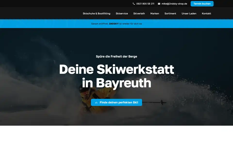 Startseite von 2ndsky-shop.de