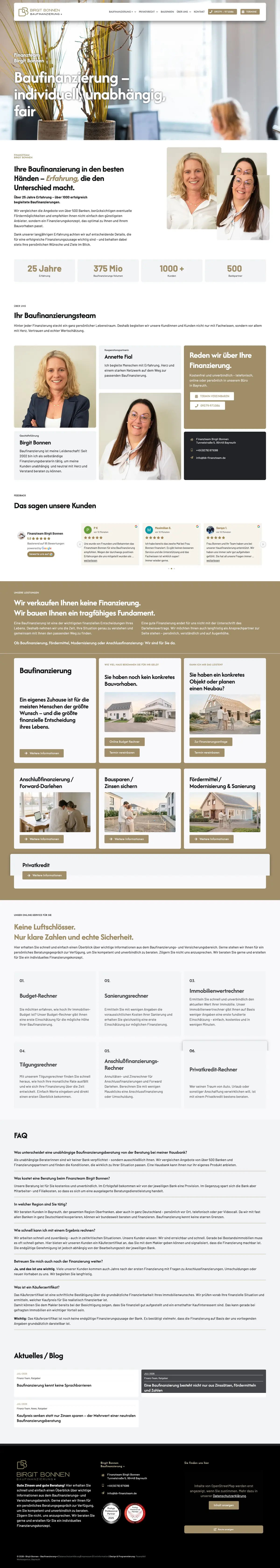 Startseite von bb-finanzteam.de in voller Länge