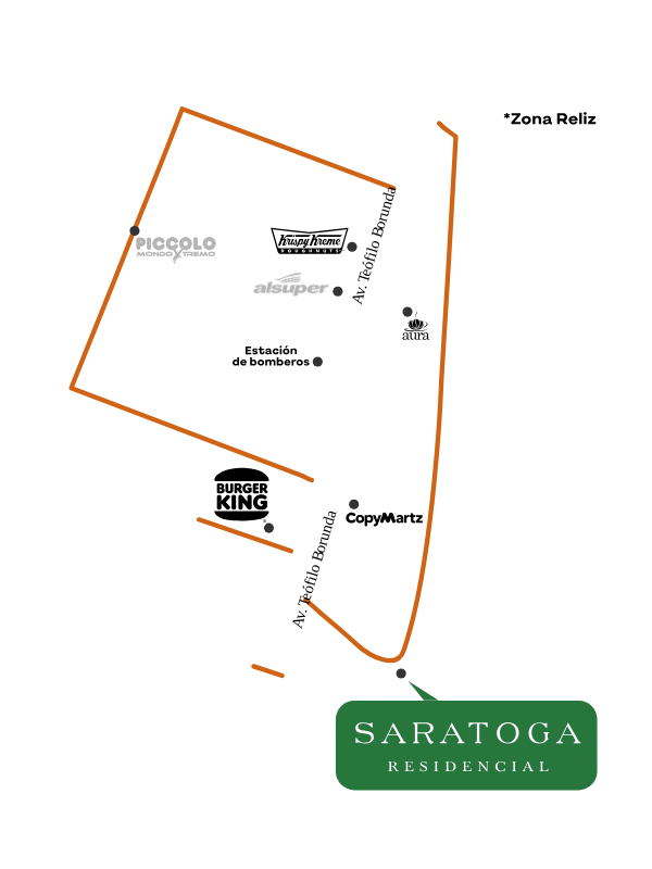 Mapa Saratoga