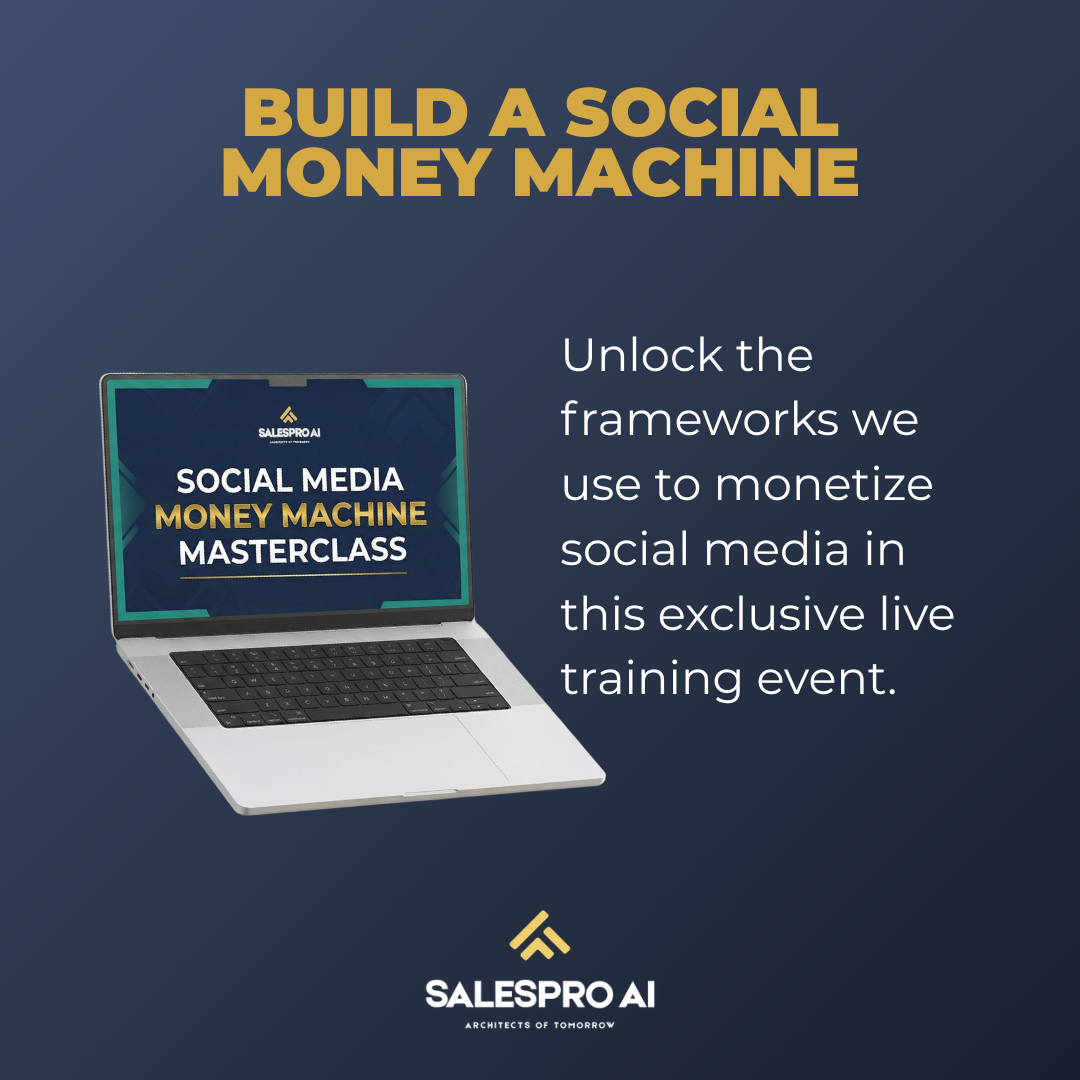 The Money Machine — SalesPro Elite AI sales architecture: Traffic, AI Engagement, AI Qualification, Human Conversion, Closed Deal