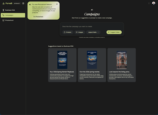  Pomelli generate campaign ideas