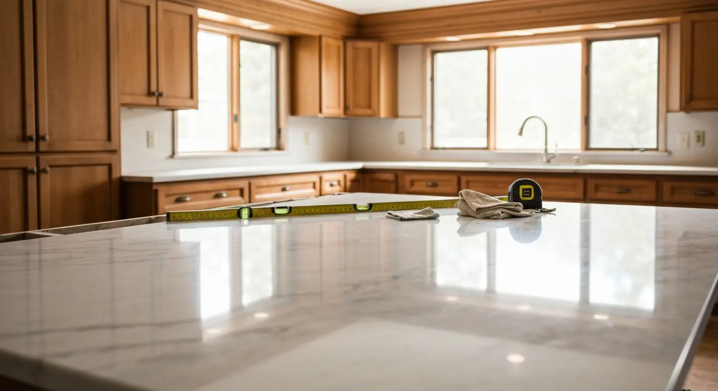 Marble countertop installation