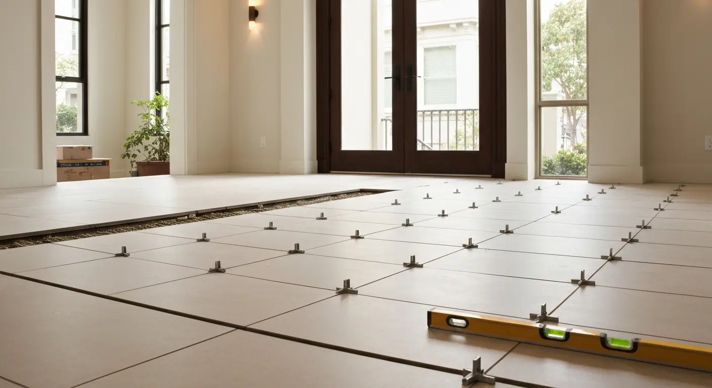 Floor tile installation