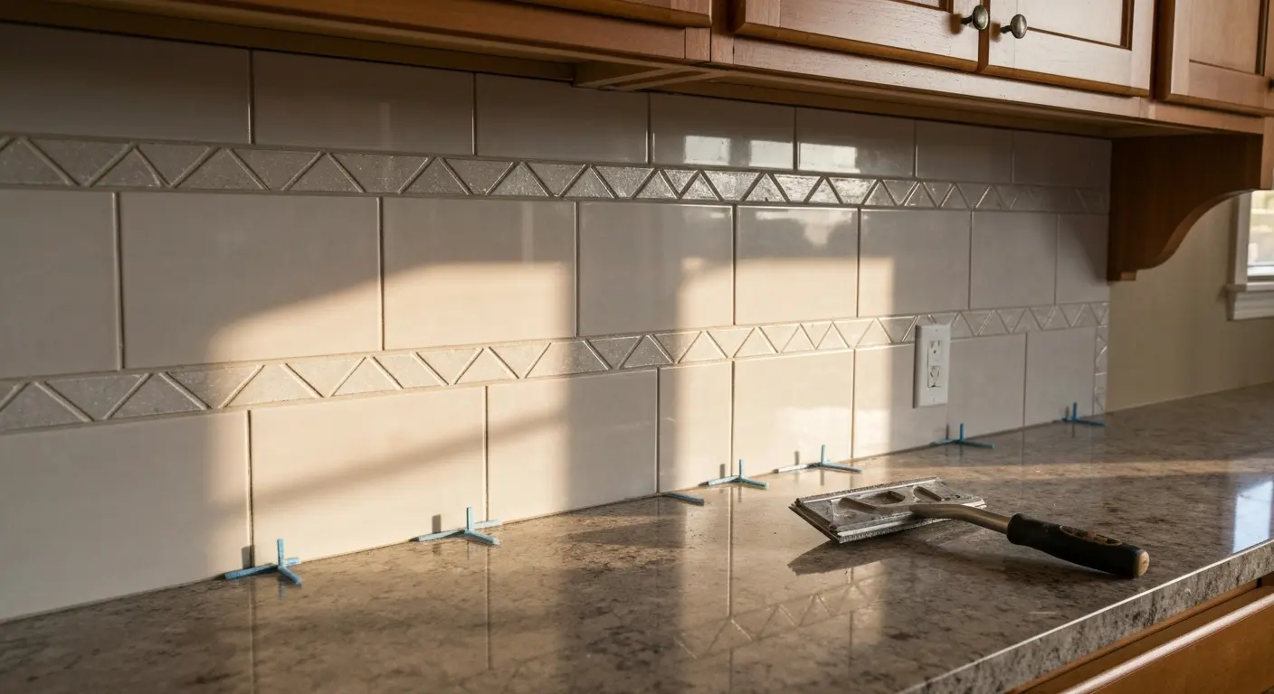 Kitchen backsplash installation