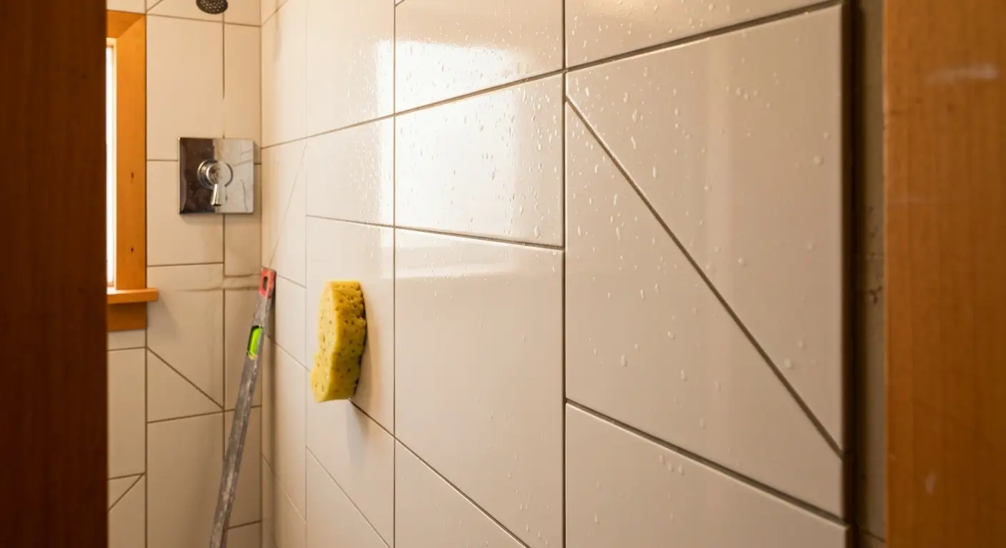 Shower tile installation