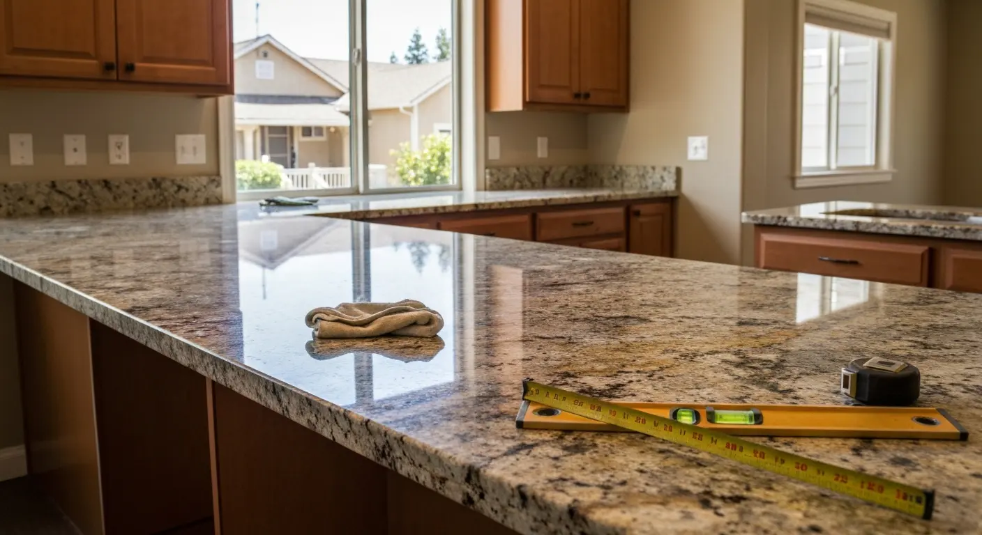 Granite countertop installation