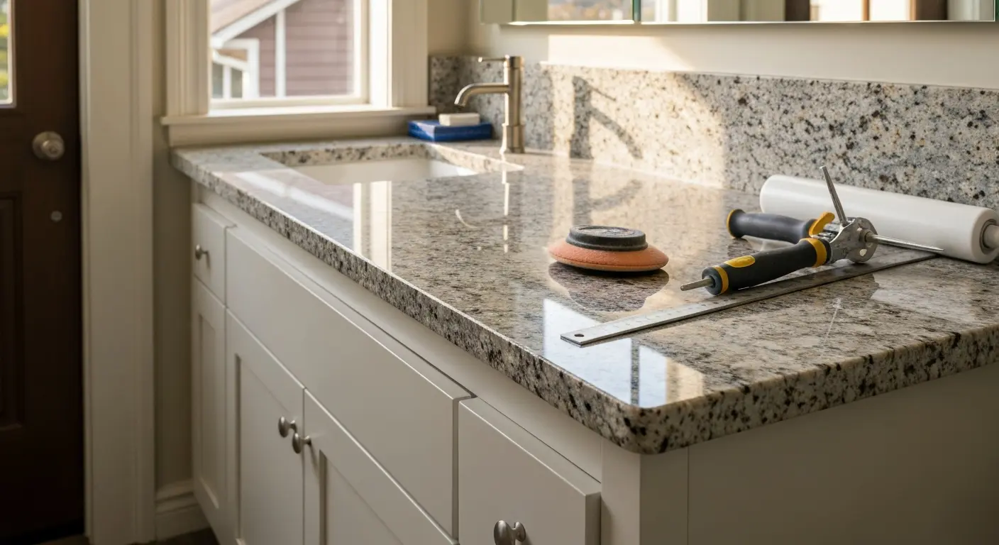Bathroom granite countertop