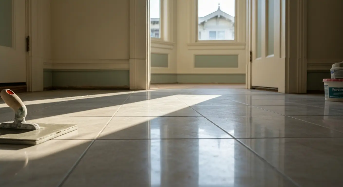 Tile flooring installation