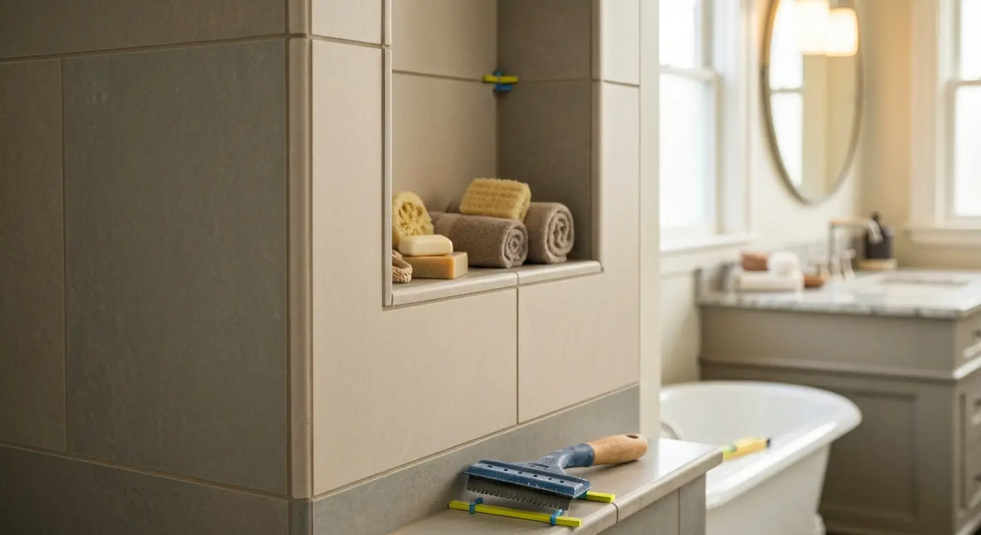 Shower tile installation