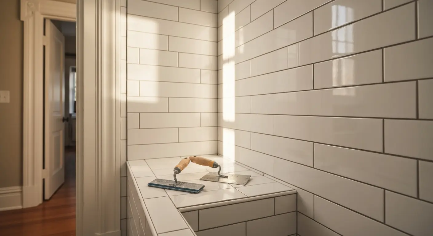 Bathroom tile installation