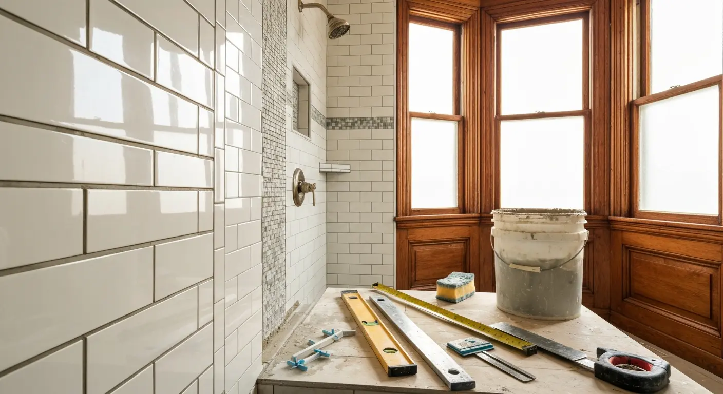 Shower tile installation