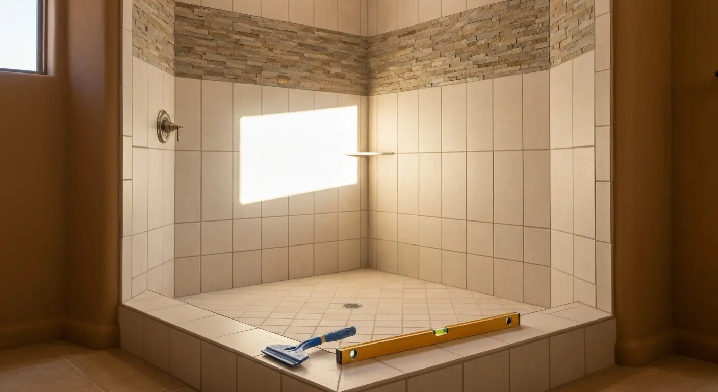 Shower tile installation