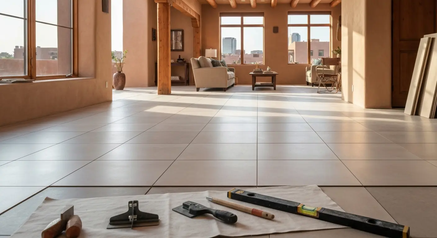 Floor tile installation