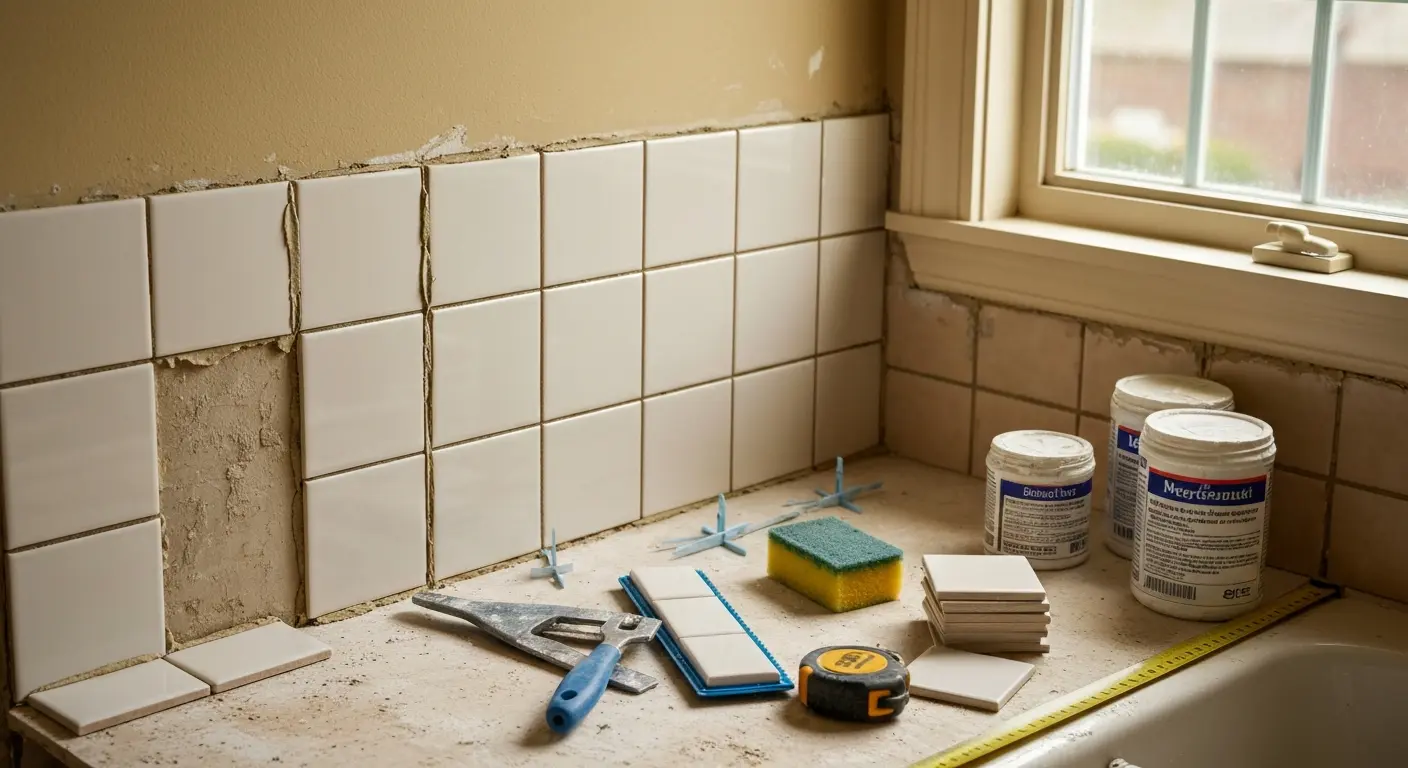 Tile repair work