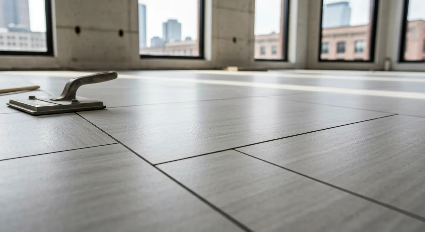 Tile flooring installation