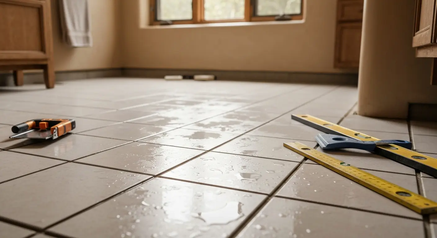 Tile floor installation