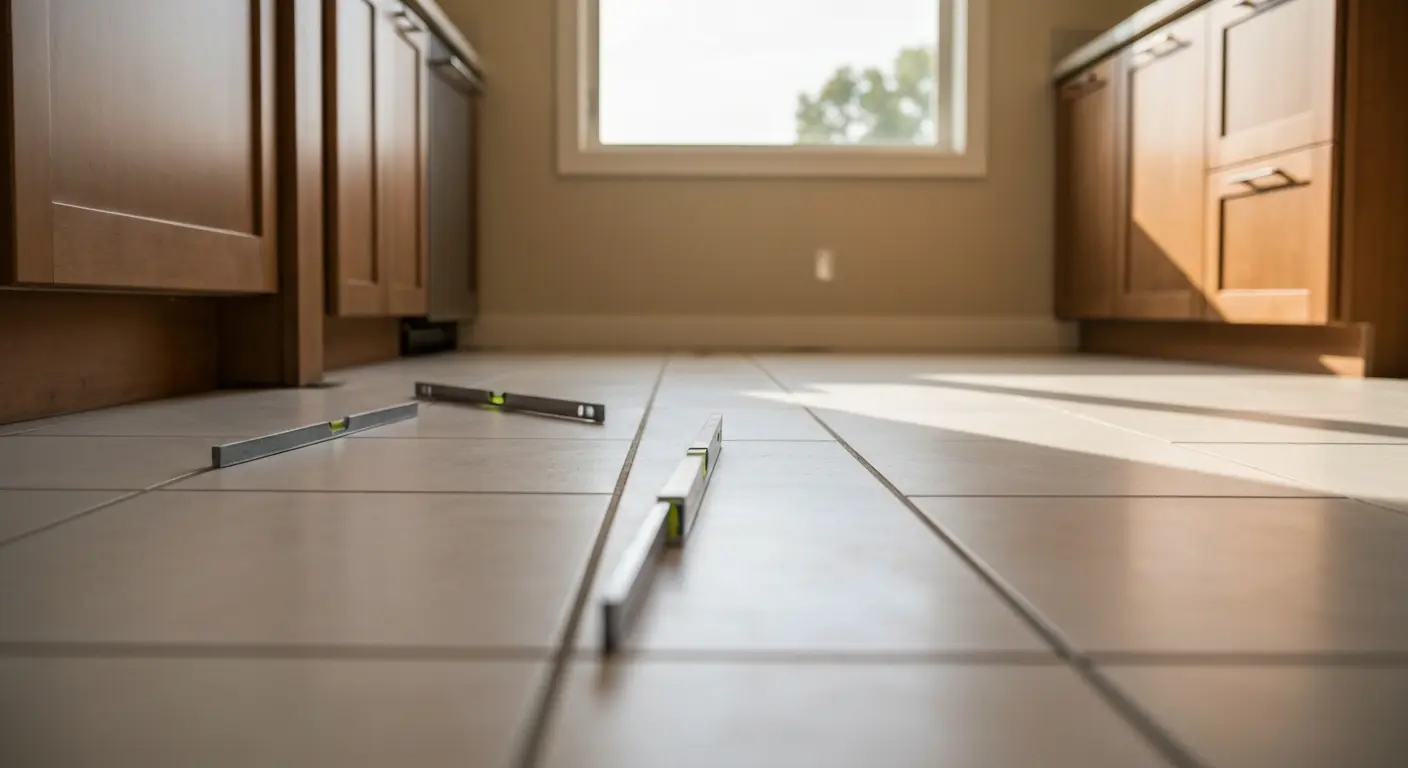 Tile flooring installation