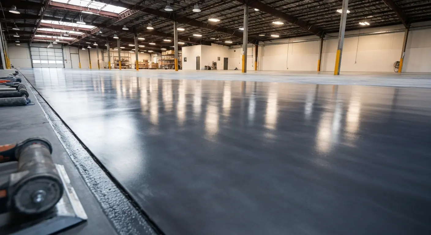 Commercial warehouse epoxy flooring