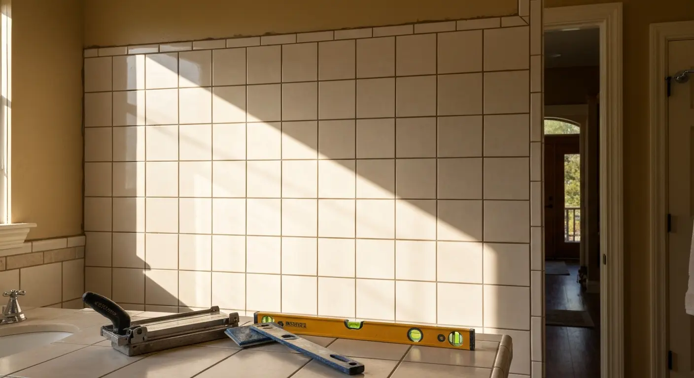 Shower tile installation