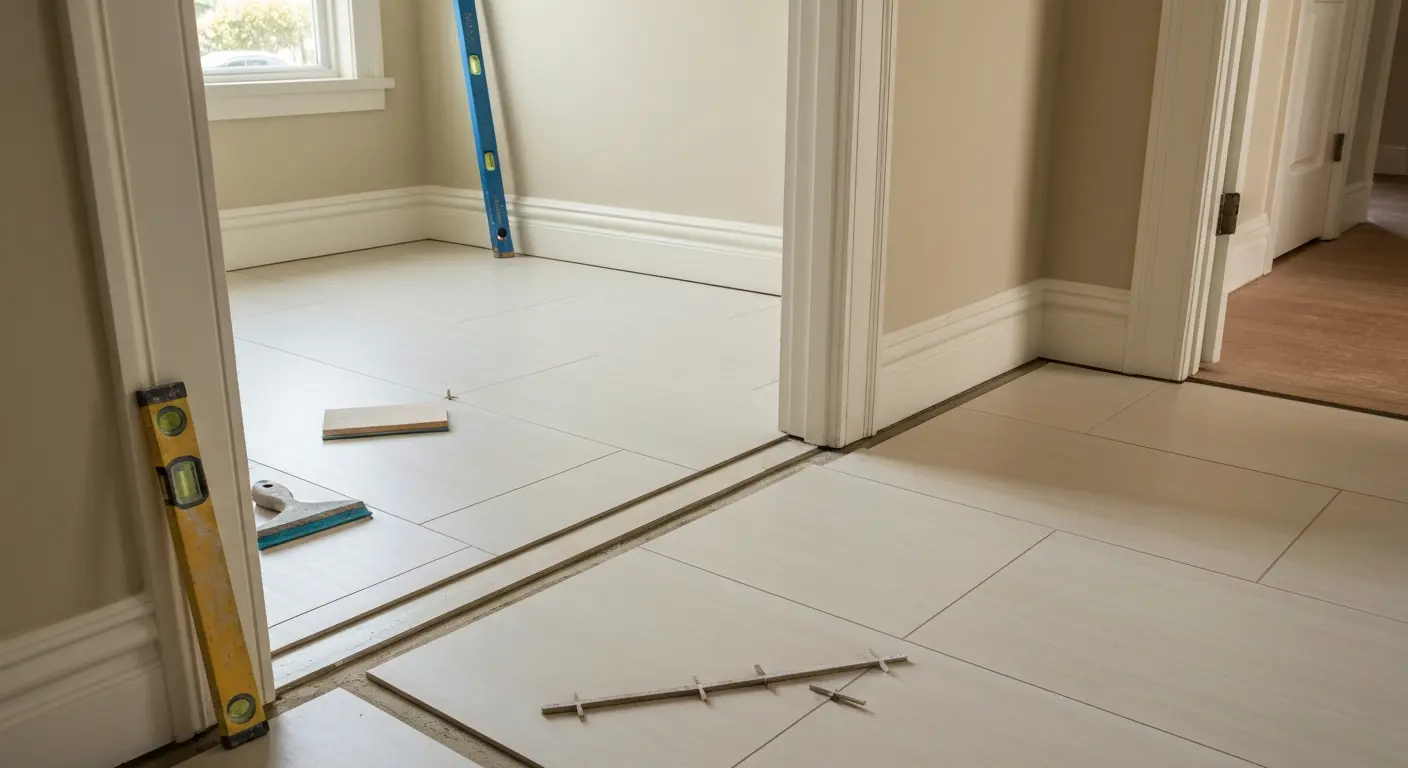 Floor tile installation