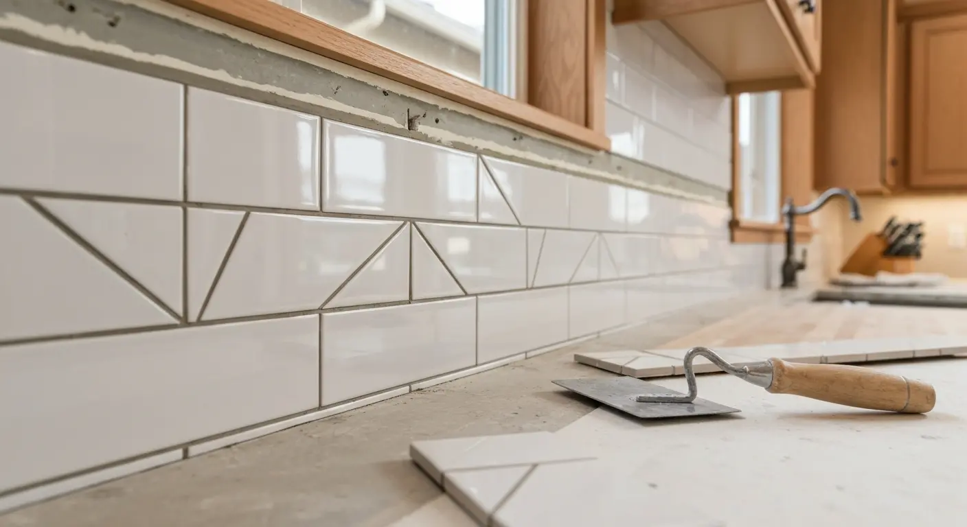 Kitchen backsplash tiling