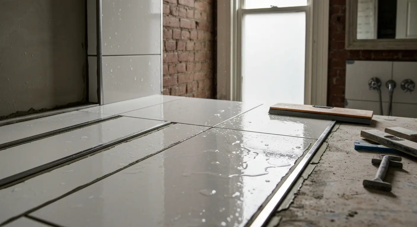 Shower tile installation