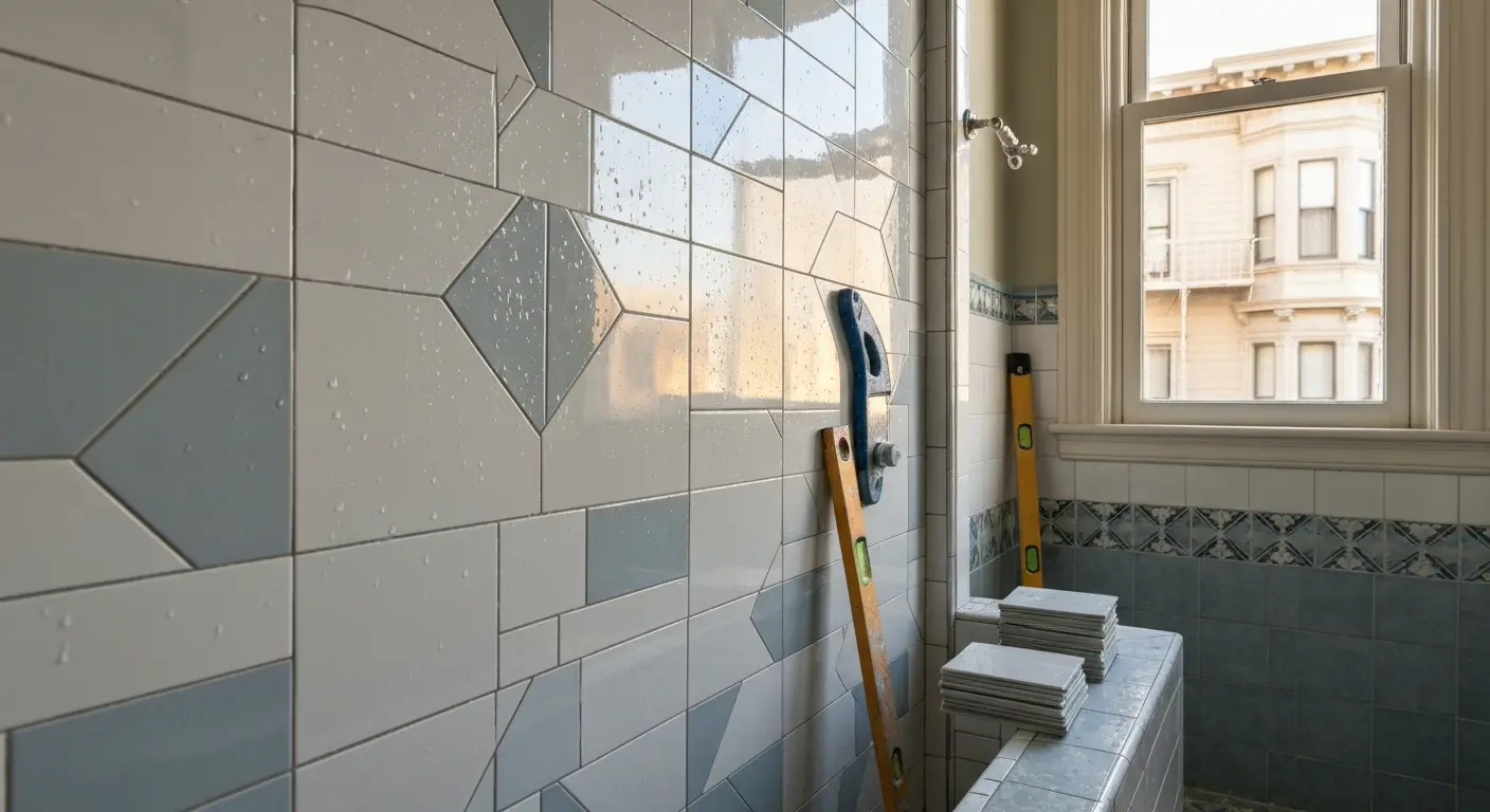 Shower tile installation
