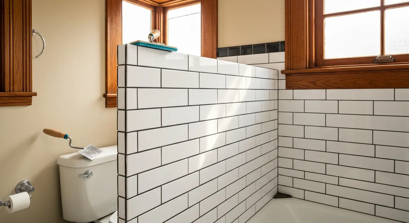 Bathroom tile installation