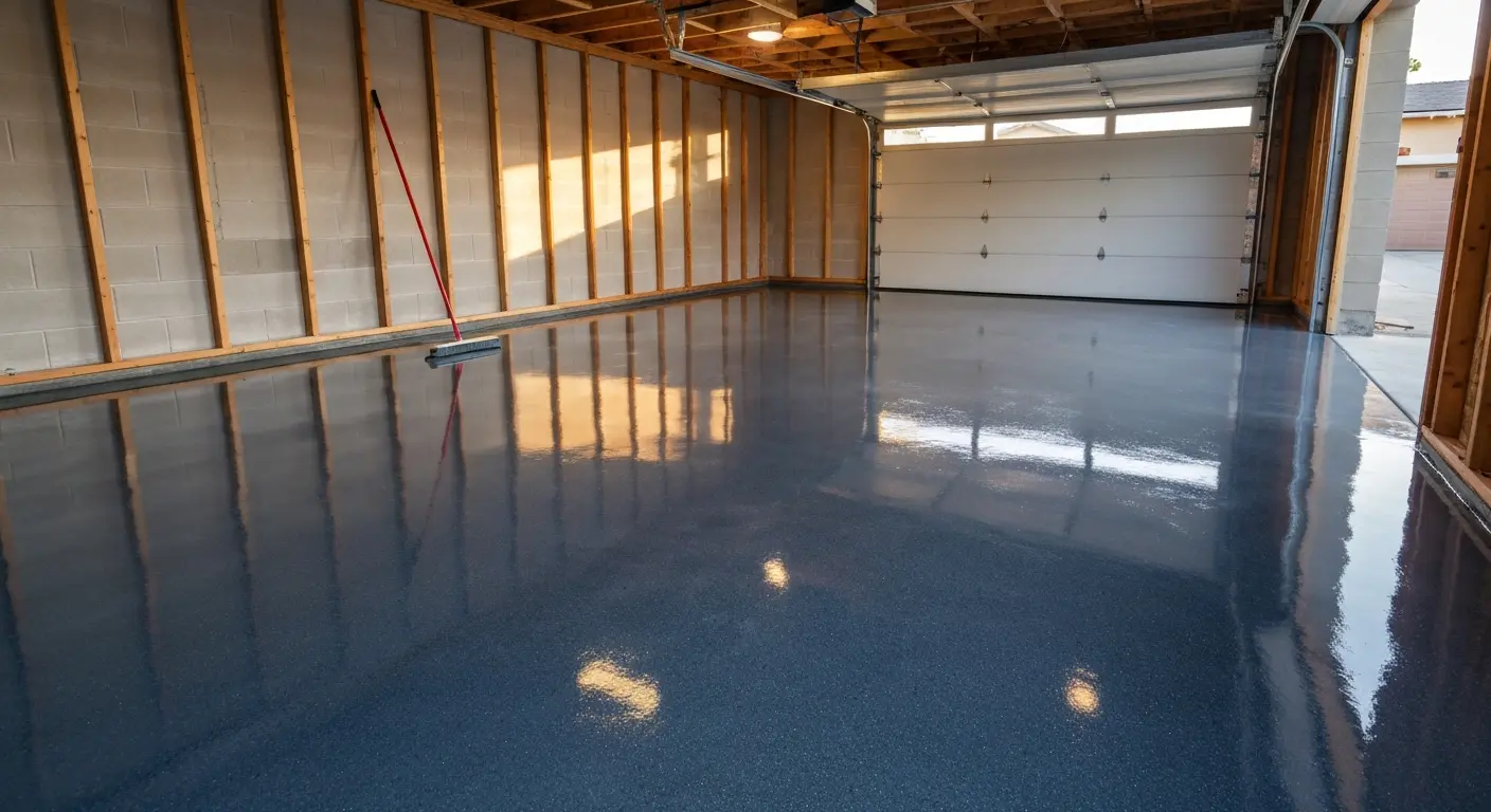 Residential garage epoxy flooring