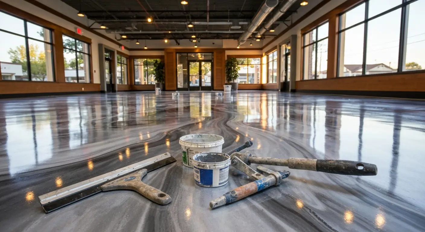 Decorative epoxy flooring design