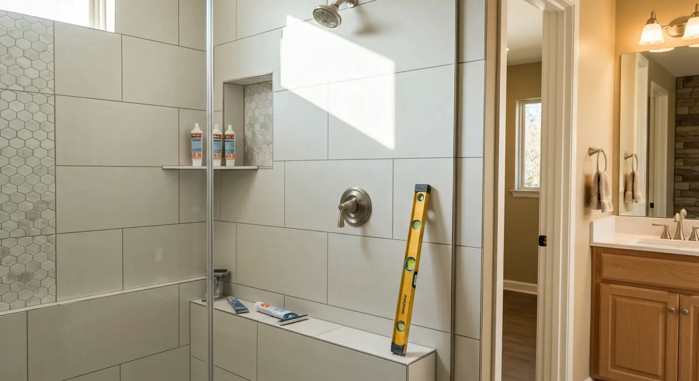 Shower tile installation