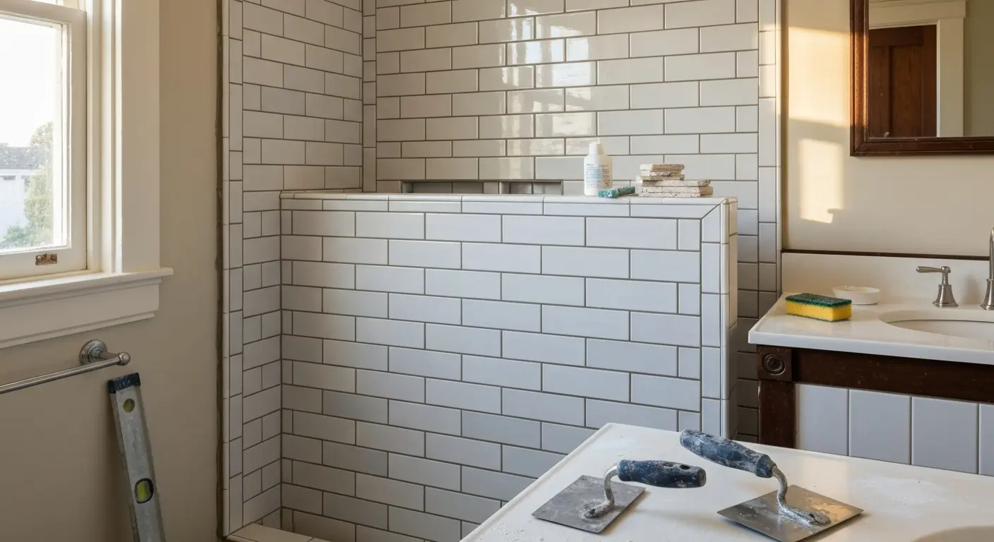 Shower tile installation