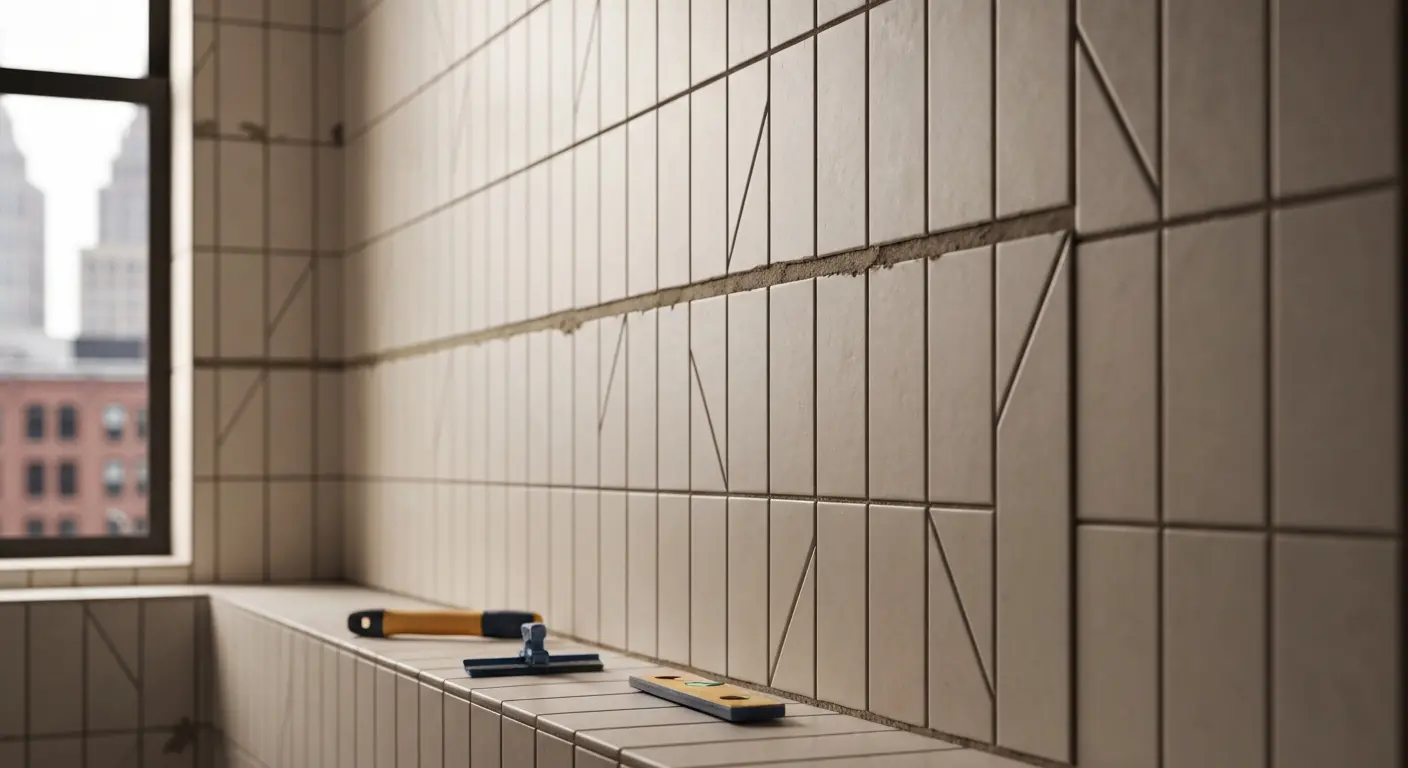 Bathroom tile installation