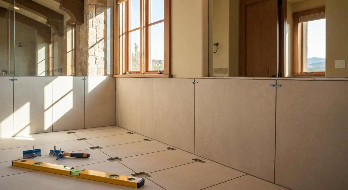 Bathroom tile installation