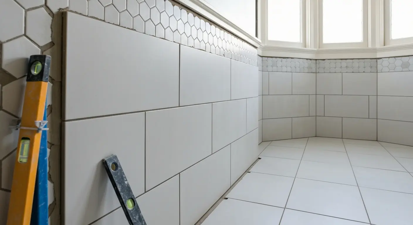 Bathroom tile installation